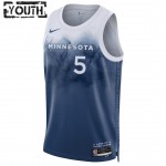 Minnesota Timberwolves Trikot Anthony Edwards 5 Nike 2023-24 City Edition Blau Swingman - Kinder